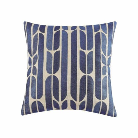 PEKING HANDICRAFT 20 x 20 in. Palmdale Blue Embroidered Down Filled Pillow 24TT172BC20SQ